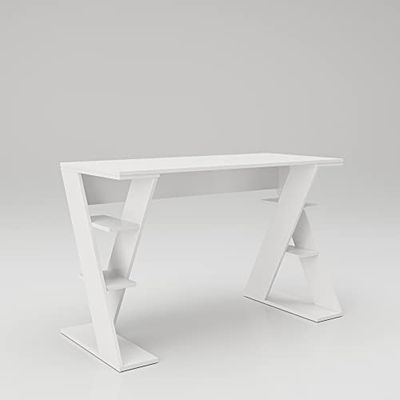 phoenix group ZALISTO bureau, houtmateriaal, wit, 6 vakken