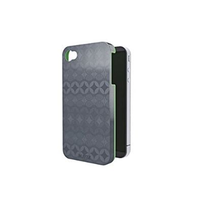 Leitz 62610089 - Carcasa rígida para iPhone 4/4S, diseño retro, color plateado