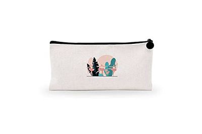 Bonamaison Stampato Digitalmente 100% Cotone Astuccio Portapenne con Cerniera in Tela, Portapenne per Studenti, Bambini, Ragazzi, Ragazze, Astuccio per Matita, 1 Pezzo, Dimensioni: 21x12 Cm