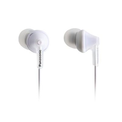 Panasonic RP-HJE125E-W Auriculares Botón con Cable, In-Ear, Sonido Estéreo para Móvil, MP3/MP4 , Diseño de Ajuste Cómodo, Imán Neodimio 9 mm, Blanco
