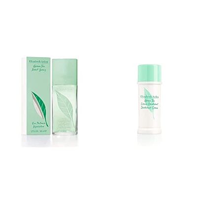 Elizabeth Arden Green Tea, Eau de Parfum pour Femme (50 ml) Vaporisateur, Senteur Fraîche et Fruitée & Green Tea – Déodorant Crème Femme – Parfum Thé Vert Rafraîchissant – Longue Durée – 40 ml