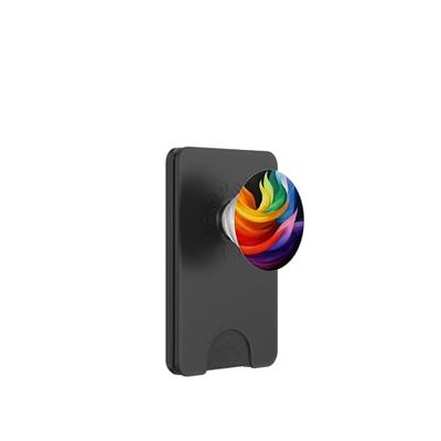 Arcoíris colorido PopSockets PopWallet para MagSafe