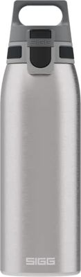SIGG Shield One Brushed waterfles (0,75 L), lekvrije en herbruikbare waterfles, duurzame roestvrijstalen waterfles met één top voor eenvoudig openen