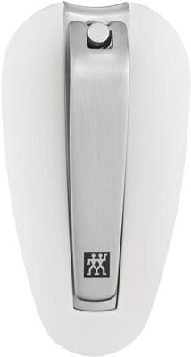 Zwilling Nail Clippers (with Nail Catcher Box, Strong Leverage, Slightly Curved Precise Cut), Premium, White, 65 mm