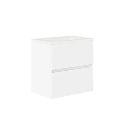 Baikal, Set da bagno Natura Mobile da bagno a fondo ridotto, con lavabo in ceramica Distribuzione due o tre cassetti mobile montato