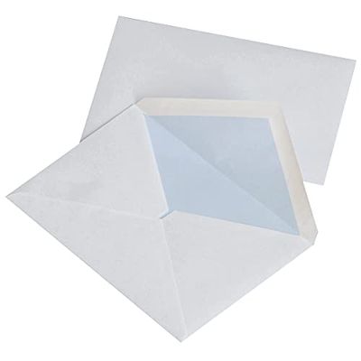 Office PRODUCTS NK C6 - Buste da lettera con colla, 114 x 162 mm, 75 g/m², 50 pezzi, colore bianco, formato C6, peso superficie (g/m2) -75, dimensioni (mm)-114 x 162 cm