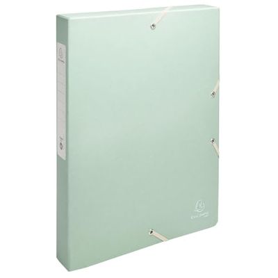 Exacompta - Réf. 59239E - 1 boîte de classement avec élastiques Autentik - en carte recyclée 600g/m2 - Dos 2,5 cm - 25 x 33 cm - pour documents au format A4 - couleurs aléatoires - livrée montée