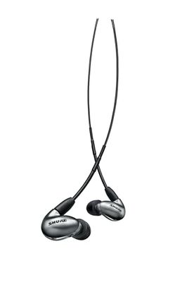 Shure SE846 PRO Gen 2 Przewodowe słuchawki izolujące dźwięk, bezpieczne słuchawki douszne, wysokiej klasy profesjonalny dźwięk, 4 sterowniki Hi-Def, ulepszone filtry dźwięku, trwała jakość, szare