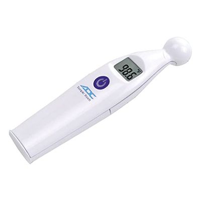 ADC Adtemp 427 digitale koortsthermometer, niet-invasief en binnen 6 seconden af te lezen. Geschikt voor baby's, pasgeborenen, kinderen en volwassenen.,Wit