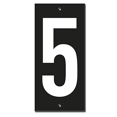 Thirard 00967175 Signal Plate 56 x 130 mm 5 Screw-On Wall Plate with Number 5 Accessories/Equipment Door Equipment
