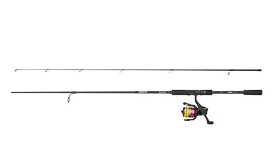 Abu Garcia Black MAX Spinning Combo, Caña y Carrete de Pesca de Agua Dulce Lucioperca y Zander, Fuerte Ligero y Versátil, Negro, 2.44m Caña Moderadamente Rápida, Carrete Tamaño 2500