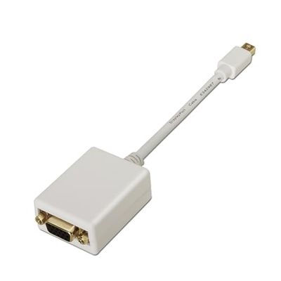 VoltShine Mini DP naar SVGA converter 15 cm wit ideaal voor het aansluiten van apparaten op VGA-schermen, compatibel met monitoren en projectoren.