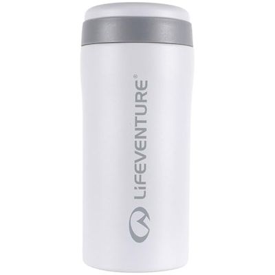 Lifeventure Thermische mok, lekvrij en vacuüm geïsoleerde herbruikbare koffie reisbeker, mat lichtgrijs, 300 ml