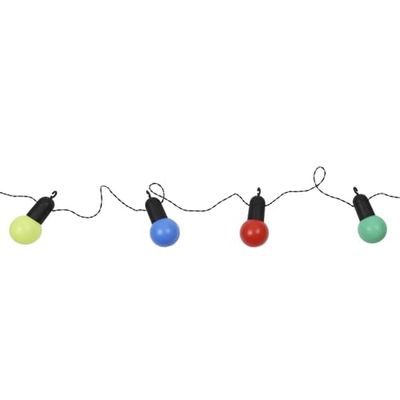 HOME DECO FACTORY, LAO0181, Guirnalda de Bombillas Multicolor 20 Leds 5M, iluminación Exterior Resistente a la Intemperie, Ahorro de energía, fácil instalación, tamaño 5M, Color Multicolor