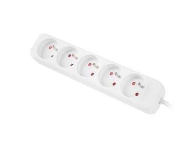 LANBERG 1.5 m White 5 x 230 V Lantern Extension PL. Cable from Full Copper