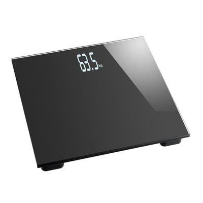TFA Dostmann Soul digital personvåg, 98.1107, modern platt design, exakt vägningsteknik med DMS-sensorer, automatisk påslagning utan att knacka, härdat glassteg