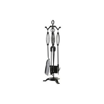 Chimenea Heldenset, 4 stuks, esdoorn, 10 x 4 x 50 cm, zwart