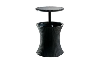 Keter, 203835 Mesa Nevera para jardín Pacific Rattan Cool Bar, Antracita
