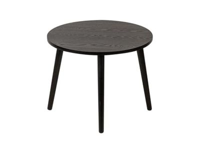 LOUNGITUDE Ronde KANOPE Salontafel van hout, ø 50 cm, zwart