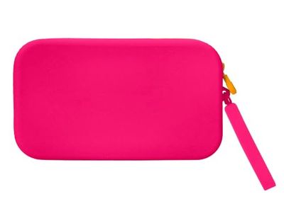 Liderpapel Pennenetui Antartik Tropical Dive van zachte siliconen, rechthoekig, 190 x 120 x 25 mm, fuchsia, MAGENTA, hulpmapje