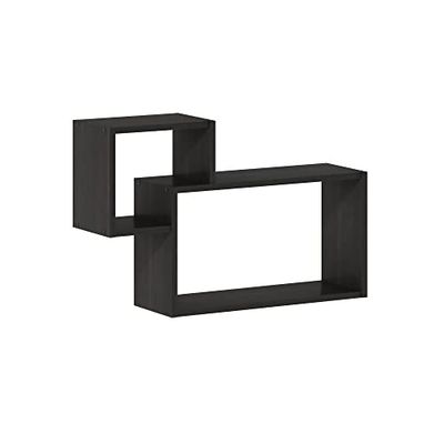 Furinno Rossi Interweave uchwyt ścienny pływający regał dekoracyjny, zestaw 3 szt., espresso