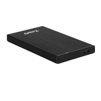 Custodia esterna TQE-2527B per hard disk da 2,5 pollici e 9,5 mm, interfaccia SATA con connessione USB 3.0, colore nero. Ideale per aumentare la capacità di archiviazione in modo portatile e sicuro.