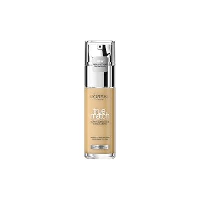 L'Oreal Paris True Match Base líquida, areia dourada, com ácido hialurónico e SPF, 30 ml