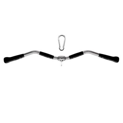 Yes4All Accesorios de barra desplegable LAT de agarre ancho con asas de goma/accesorio de tracción LAT para equipos de gimnasio, barra de presión hacia abajo/accesorio de cable, empuñaduras de goma