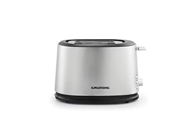 Grundig Tostadora TA5620, 850 W, regulador giratorio para ajuste del tostado, acero inoxidable/negro