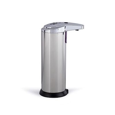 Livoo - Distributeur de Gel à capteur Infrarouge SA109-220ml, Acier Inoxydable, gels/savons/desinfections, détection Mouvement, Amovible, à Piles