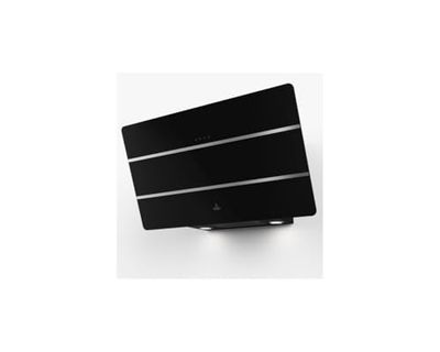 ROBLIN 5629997 - CAMELIA Decorative Wall Hood 800-80 cm - Black Glass - Stainless Steel Strips - 4 Speeds - Timed Booster - Class A - Double Suction - LED Lighting