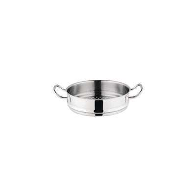 Vogue Cuiseur vapeur triple épaisseur en acier inoxydable et aluminium, 280 mm, Plaque à induction, compatible gaz, électrique et dessus solide, GG034