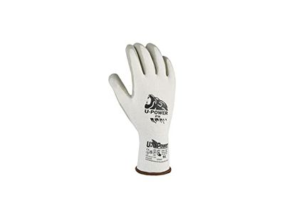 U POWER Guantes Fit Blanco/Gris, Talla 8