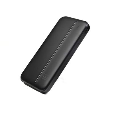EWENT Power Bank 10 000 mAh UltraSlim PD 22,5 W, snabbladdning, 3 portar (typ C + USB-A), bärbar laddare för iPhone 15, Samsung S24/S23/S22, Xiaomi, Huawei, iPad - svart