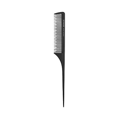 T4B LUSSONI Lift Tail Peigne à manche antistatique et incassable en carbone avec dents fines (208)