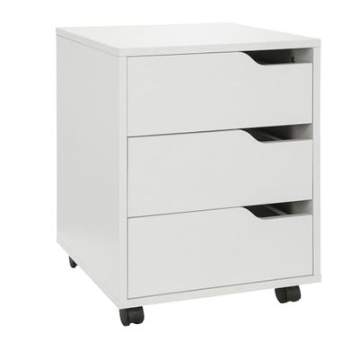 hjh OFFICE Ladeblok ORGANISER I Melamine-gecoate spaanplaat Wit