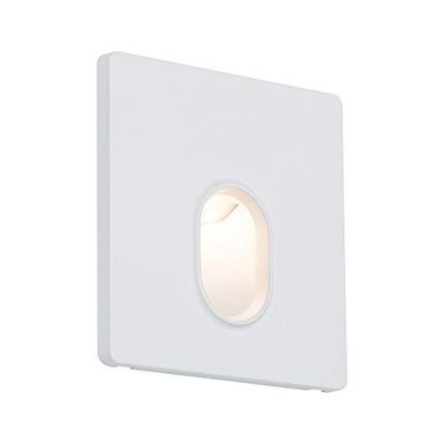 Paulmann 922 Luminária embutida LED, aplique embutido quadrado incl. 1 x 1,7 W, foco embutido, branco, Spot, plástico, lâmpada embutida 2700 K