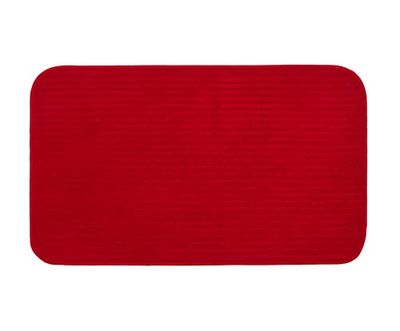 Gözze - Non-Slip Soft Bath Mat, 100% Polyester, 60 x 100 cm - Bordeaux