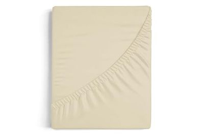 Burrito Blanco Hoeslaken A7, hoeslaken voor bedden 90 x 190/200 cm, katoen en polyester, eenpersoonsbed 90 cm, beige