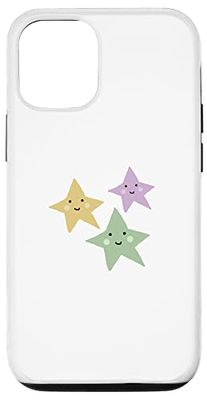 Three Colorful Happy Stars Dance Pink Yellow Green Case for iPhone 12/12 Pro