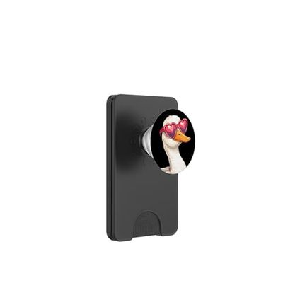 Fantastica anatra con amore occhiali costume per ragazzi e ragazze PopSockets PopWallet per MagSafe