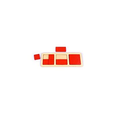 BSM – Juguetes de Madera – le Cuadrado y el rectángulo – Sistema Montessori, EF 91003