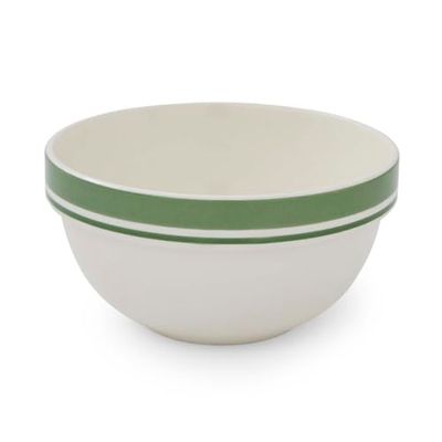 Potter's Stripe Set of 4, 7 Inch Stacking Bowls, Green