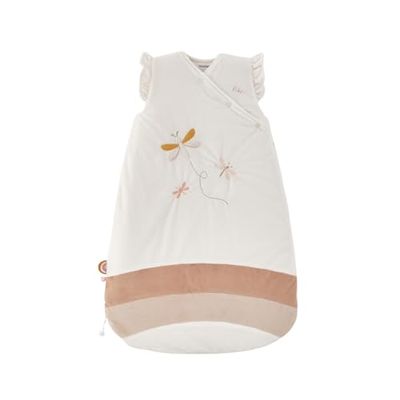 NOUKIE'S - Winterslaapzak 0-6 Maanden (70 cm) - Slaapzak TOG 2 tot 3,5 - Ritssluiting - Polyester/Katoen - Wit & Roze