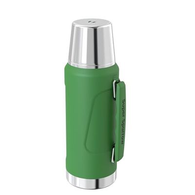 Super Sparrow Borraccia Termica - 1500ml - Bottiglia Termica in Acciaio Inox - Borracce Senza BPA - Mantiene Calde 24 Ore o Fredde per 36 Ore - A Prova di Perdite Tappo Funge Anche da Tazza