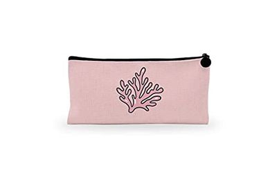 Bonamaison Digitally Printed Canvas Pencil Pouch with Zipper, Zipper Pencil Case for School, Canvas Pen Bag for Kids, Boys, Girls, 100% Cotton, Unisex, 1 Piece, 21x12 cm