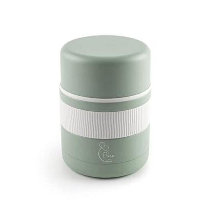 LACOR - 62636 – Flora Food Thermos Bottle, Thermal Bottle, Stainless Steel, Double Walled, BPA Free, 10.5 cm, 500 ml, Blue