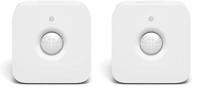 Philips Hue Sensore di Movimento, Accensione e Spegnimento Automatico Luci Smart, Bianco (Confezione da 2)