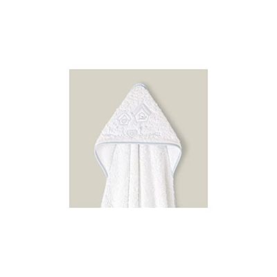 Płaszcz do kąpieli dla niemowląt · MON PETIT biały niebieski · 1x1 m · 100% BAWEŁNA
