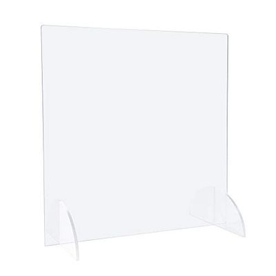 Protector de estornudos estable (65 x 90 cm) como pared protectora cerrada y pantalla de protección de plexiglás
